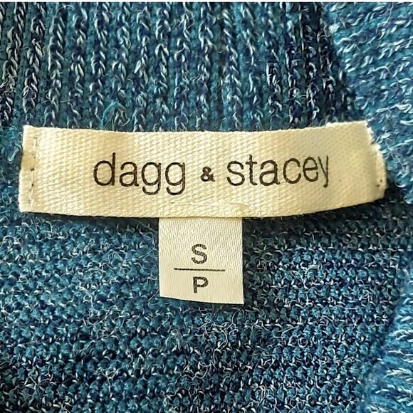 Dagg & Stacey Sweater Dress Size Small Mock Neck Darted Sleeve Knit Pockets - Picture 9 of 10
